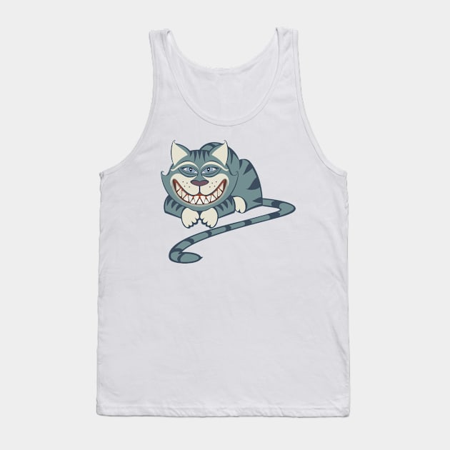 LONG-TAILED CAT WITH TOOTHY SMILE Tank Top by JeanGregoryEvans1